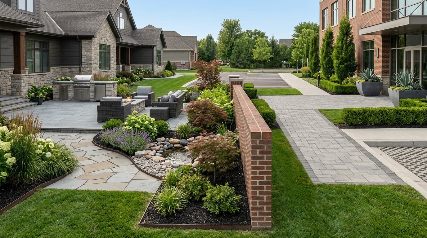 Residential landscaping project in Northeast Ohio